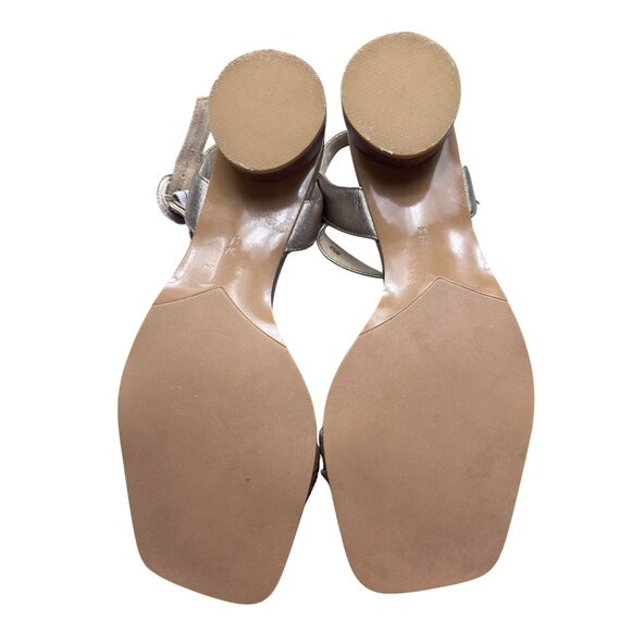 Vaneli Womens Metallic Braided Leather Sandals 9.5M - Picture 5 of 9